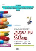 TEST BANK&NewLine;Calculating&lowbar;Drug&lowbar;Dosages&lowbar;An&lowbar;Interactive&lowbar;Approach&lowbar;3E&lowbar;Castillo&NewLine;McCullough&lowbar;TB Chapter 1-21 With Rationale 2025 Newest&NewLine;Version