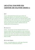LMS ACTUAL EXAM PAPER 2026&NewLine;QUESTIONS AND SOLUTIONS GRADED A&plus;