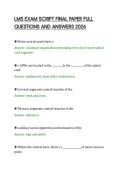 LMS EXAM SCRIPT FINAL PAPER FULL&NewLine;QUESTIONS AND ANSWERS 2026&NewLine;