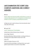 LMS EXAMINATION TEST SCRIPT 2026&NewLine;COMPLETE QUESTIONS AND CORRECT&NewLine;ANSWERS&NewLine;