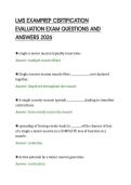 LMS EXAMPREP CERTIFICATION&NewLine;EVALUATION EXAM QUESTIONS AND&NewLine;ANSWERS 2026