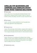 LOMA 280 TOP QUESTIONS AND&NewLine;ANSWERS 2026 COMPLETE STUDY&NewLine;GUIDE WITH VERIFIED SOLUTIONS
