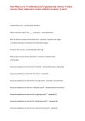 Peak Pilates Level 1 Certification EXAM Questions and Answers &lpar;Verified Answers&rpar; Study Guide &lpar;latest version verified for accuracy&rpar; &vert; Latest&excl;&excl;&NewLine;