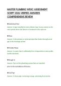 MASTER PLUMBING WSSC ASSESSMENT&NewLine;SCRIPT 2026 VERIFIED ANSWERS&NewLine;COMPREHENSIVE REVIEW