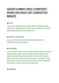 MASTER PLUMBING WSSC COMPETENCY&NewLine;REVIEW 2026 MOCK TEST COMPLETE KEY&NewLine;INSIGHTS