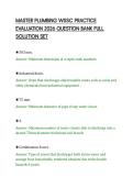 MASTER PLUMBING WSSC PRACTICE&NewLine;EVALUATION 2026 QUESTION BANK FULL&NewLine;SOLUTION SET&NewLine;
