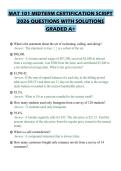 MAT 101 MIDTERM CERTIFICATION SCRIPT&NewLine;2026 QUESTIONS WITH SOLUTIONS&NewLine;GRADED A&plus;&NewLine;