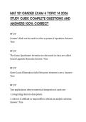 MAT 101 GRADED EXAM 4 TOPIC 14 2026&NewLine;STUDY GUIDE COMPLETE QUESTIONS AND&NewLine;ANSWERS 100&percnt; CORRECT&NewLine;