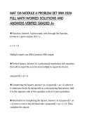 MAT 136 MODULE 6 PROBLEM SET SNH 2026&NewLine;FULL MATH WORKED SOLUTIONS AND&NewLine;ANSWERS VERIFIED GRADED A&plus;