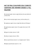 MAT 150 FINAL EXAM PAPER 2026 COMPLETE&NewLine;QUESTIONS AND ANSWERS GRADED A&plus; FULL&NewLine;SOLUTION&NewLine;