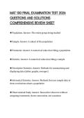 MAT 150 FINAL EXAMINATION TEST 2026&NewLine;QUESTIONS AND SOLUTIONS&NewLine;COMPREHENSIVE REVIEW SHEET&NewLine;