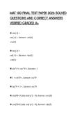 MAT 150 FINAL TEST PAPER 2026 SOLVED&NewLine;QUESTIONS AND CORRECT ANSWERS&NewLine;VERIFIED GRADED A&plus;