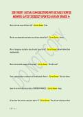 SOD THEORY 1 ACTUAL EXAM QUESTIONS WITH DETAILED VERIFIED &NewLine;ANSWERS &lpar;LATEST 2026&vert;2027 UPDATES&rpar; ALREADY GRADED A&plus; 
