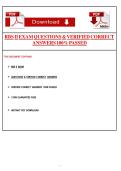 RBS II EXAM QUESTIONS & VERIFIED CORRECT ANSWERS 100&percnt; PASSED&NewLine;