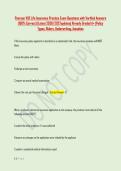 Pearson VUE Life Insurance Practice Exam Questions with Verified Answers &NewLine;&lpar;100&percnt; Correct&rpar; &vert;Latest 2026&sol;2027updates&vert; Already Graded A&plus; &vert;Policy &NewLine;Types&comma; Riders&comma; Underwriting&comma; Annuities