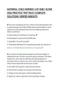 MATERNAL CHILD NURSING 6 BY EMILY SLONE&NewLine;2026 PRACTICE TEST PACK COMPLETE&NewLine;SOLUTIONS VERIFIED INSIGHT