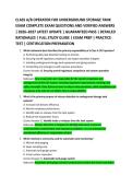 CLASS A&sol;B OPERATOR FOR UNDERGROUND STORAGE TANK &NewLine;EXAM COMPLETE EXAM QUESTIONS AND VERIFIED ANSWERS &NewLine;&vert; 2026&ndash;2027 LATEST UPDATE &vert; GUARANTEED PASS &vert; DETAILED &NewLine;RATIONALES &vert; FULL STUDY GUIDE &vert; EXAM PREP &vert; PRACTICE &NewLine;TEST &vert; CERTIFICATION PREPARATION