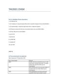TAX2601 EXAM ANSWERS WRITTEN 26 MAY 2026 COMPLETE ANSWERS DISTINCTION GUARANTEED 