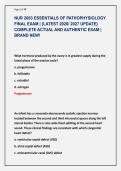 NUR 2063 ESSENTIALS OF PATHOPHYSIOLOGY &NewLine;FINAL EXAM &vert; &lbrace;LATEST 2026&sol; 2027 UPDATE&rcub; &NewLine;COMPLETE ACTUAL AND AUTHENTIC EXAM &vert; &NewLine;BRAND NEW&excl; 