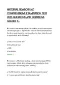 MATERNAL NEWBORN ATI&NewLine;COMPREHENSIVE EXAMINATION TEST&NewLine;2026 QUESTIONS AND SOLUTIONS&NewLine;GRADED A&plus;