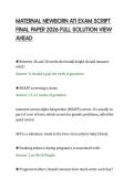 MATERNAL NEWBORN ATI EXAM SCRIPT&NewLine;FINAL PAPER 2026 FULL SOLUTION VIEW&NewLine;AHEAD