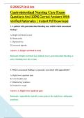 Gastrointestinal Nursing Care Exam &NewLine;Questions And 100&percnt; Correct Answers With &NewLine;Verified Rationales &vert; Instant Pdf Download