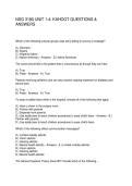 NSG 3180 UNIT 1-4&colon; KAHOOT QUESTIONS & &NewLine;ANSWERS