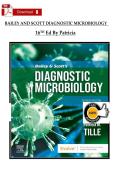 Test Bank for Bailey and Scott Diagnostic Microbiology 16th Edition by Patricia &vert;All Chapters &lpar;1-80&rpar; &vert; Q&A Verified With Rationales&vert; Grade A&plus; Assured&vert;ISBN 9780443118913&NewLine;