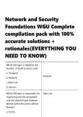 Network and Security Foundations WGU Complete compilation pack with 100- accurate solutions &plus;
