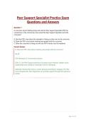 Peer Support Specialist Practice Exam Questions and Answers&NewLine;