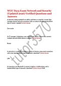WGU D315 Exam Network and Security &lpar;Updated 2026&rpar; Verified Questions and Answers&period;