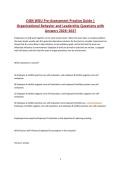 C484 WGU Pre-Assessment Practice Guide  Organizational Behavior and Leadership Questions with Answers 2026&ndash;2027