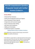 POLI330 Comprehensive Questions &lpar;Frequently Tested&rpar; with Verified Answers Graded A&plus;