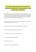 WGU C484 Organizational Behavior and Leadership Pre-Assessment Guide 2026&ndash;2027  Practice Questions&comma; Answer Key & Full Review Walkthrough