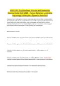 WGU C484 Organizational Behavior and Leadership Mastery Guide 2026&ndash;2027 &vert; Human Behavior&comma; Leadership Psychology & Workplace Dynamics