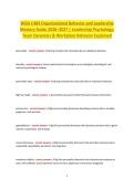 WGU C484 Organizational Behavior and Leadership Ultimate Bundle 2026&ndash;2027 &vert; Study Guides&comma; Quiz Bank&comma; OA Prep & Practice Questions