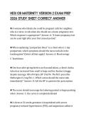 HESI OB PEDS EXAM 2026 COMPREHENSIVE&NewLine;STUDY GUIDE SOLVED QUESTION SET