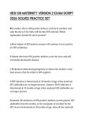 HESI OB PEDS EXAM 2026 ACTUAL TEST&NewLine;PAPER COMPLETE SOLUTIONS VERIFIED