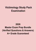 Victimology Study Pack Examination Questions and Answers PDF Study Guide
