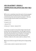 HESI OB MATERNITY VERSION 1 ACTUAL TEST&NewLine;PAPER 2026 COMPLETE QUESTIONS&NewLine;ANSWERS GRADED A&plus;