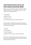 HESI OB PEDS EXAM 2026 FULL QUESTIONS&NewLine;AND CORRECT ANSWERS STUDY GUIDE&NewLine;GRADED A&plus;