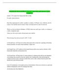 DATABASE MANAGEMENT EXAM 2 Questions and Answers Latest Graded A&plus;