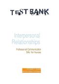 TEST BANK FOR INTERPERSONAL RELATIONSHIPS &lpar;PROFESSIONAL COMMUNICATION SKILLS FOR NURSES&rpar; 7TH&NewLine;EDITION BY ELIZABETH C&period; ARNOLD&semi; KATHLEEN UNDERMAN BOGGS