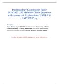Pharmacology Exam 2026&sol;2027&colon; 100 Q&A