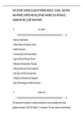 NUR 216 EXAM 1 ARIZONA COLLEGE OF NURSING &lpar;MODULE 1&ndash;3 EXAM&rpar; &ndash; QUESTIONS&NewLine;AND ANSWERS &vert; VERIFIED AND WELL DETAILED ANSWERS &vert; PLUS RATIONALES &vert;&NewLine;GUARANTEED PASS &vert; LATEST EXAM UPDATE