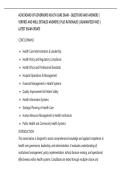 ACHE BOARD OF GOVERNORS HEALTH CARE EXAM &ndash; QUESTIONS AND ANSWERS &vert;&NewLine;VERIFIED AND WELL DETAILED ANSWERS &vert; PLUS RATIONALES &vert; GUARANTEED PASS &vert;&NewLine;LATEST EXAM UPDATE