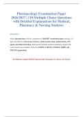 Pharmacology Exam 2026&sol;2027&colon; 110 MCQs with Answers