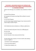 FAR PART 8 - REQUIRED SOURCES OF SUPPLIES AND SERVICES QUESTIONS AND CORRECT ANSWERS&vert;GRADED A&plus; &vert;VERIFIED ANSWERS&vert;