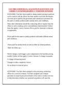 CON 7800 COMMERCIAL ACQUISITION QUESTIONS AND CORRECT ANSWERS&vert;GRADED A&plus; &vert;VERIFIED ANSWERS&vert;