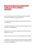 BHIS 410 EXAM STUDY QUESTIONS COMPLETE WITH CORRECT ANSWERS